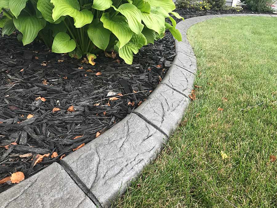 Spanish Tile 12 inch stamped concrete curbing pattern