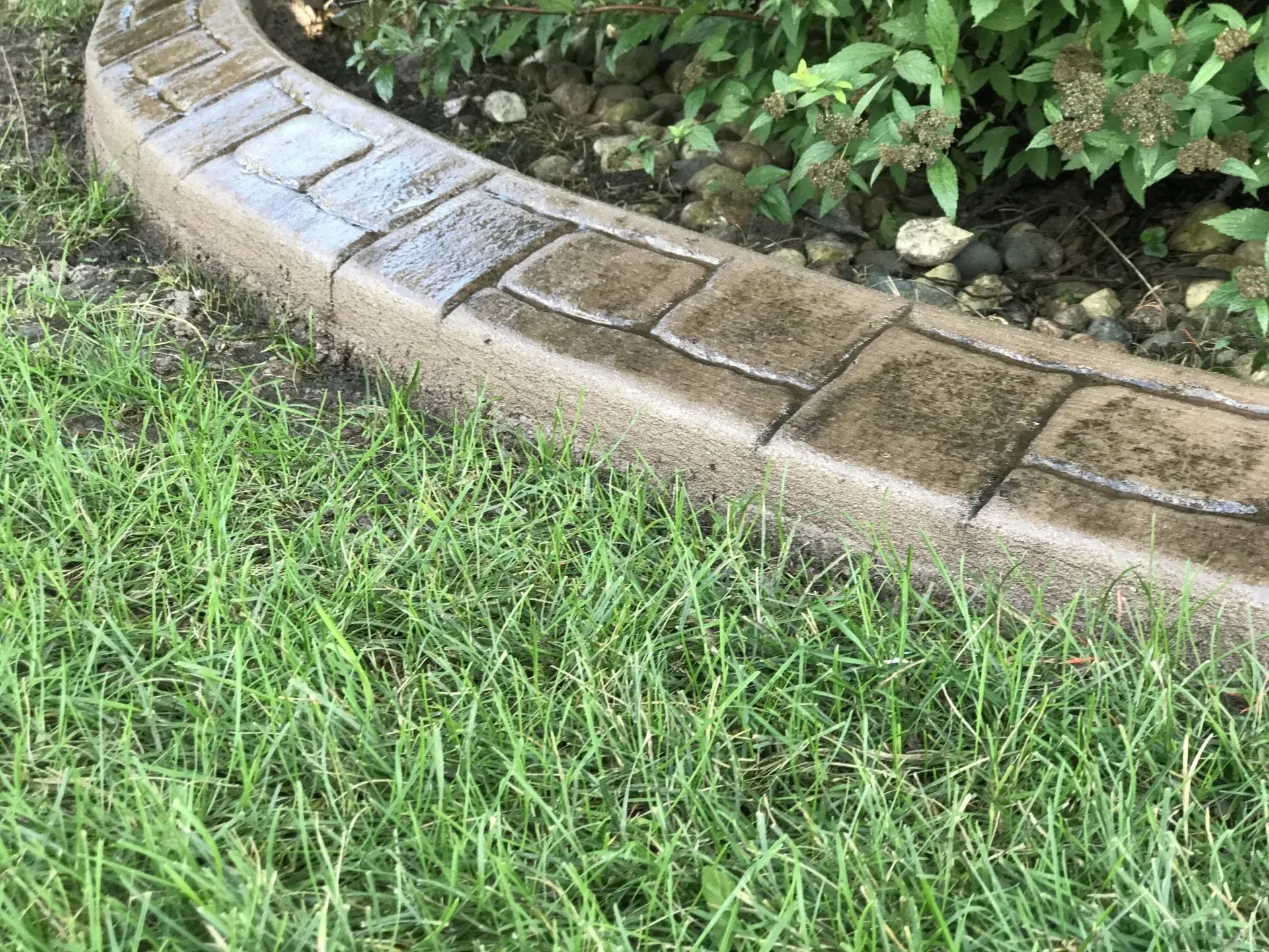 Castle Rock stamped concrete curbing pattern