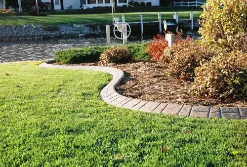 H Brick stamped concrete curbing pattern