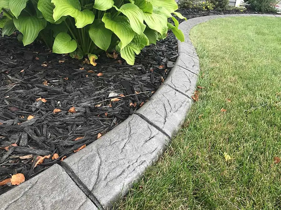 Spanish Tile 12 inch stamped concrete curbing pattern