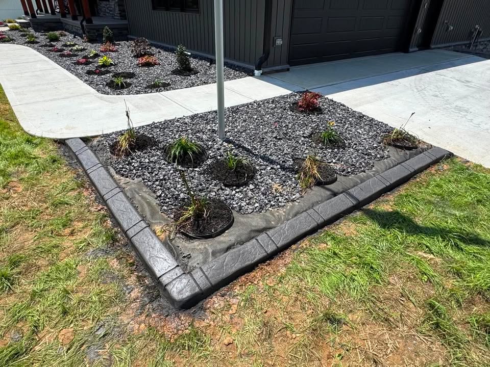 Spanish Brick stamped concrete curbing pattern