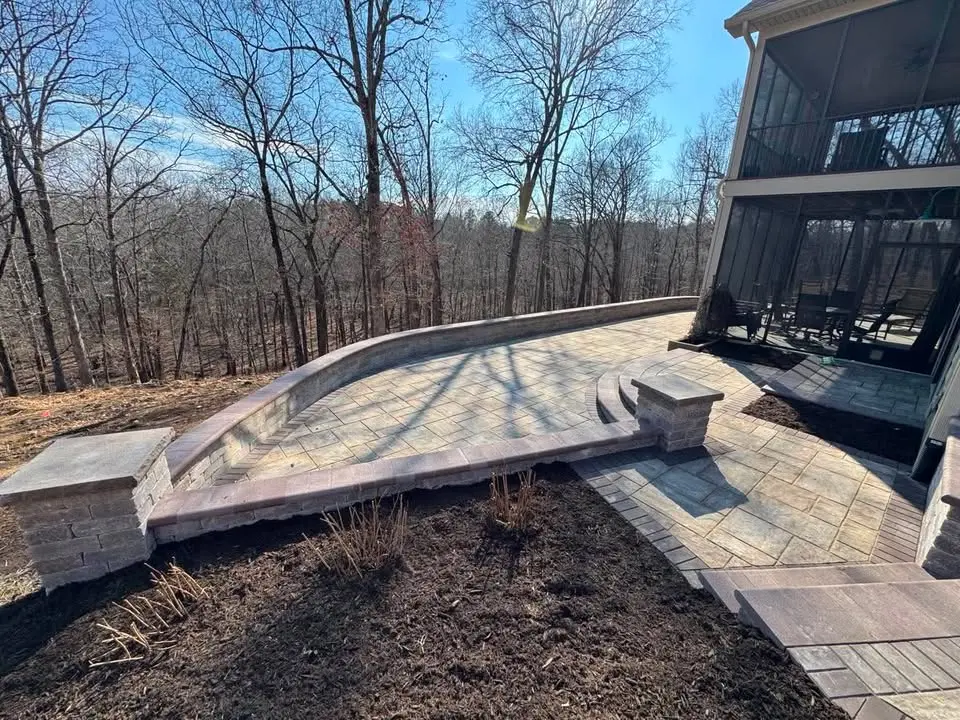 Paver and stone hardscape installation